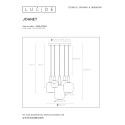 JOANET  Pendant 5xE27 Smoke glass