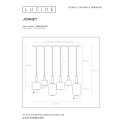 JOANET  Pendant 6xE27 Smoke glass
