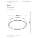 NURIA - Flush ceiling light - Ø 50 cm - LED Dim. - 1x36W 2700K - 3 StepDim - Black