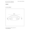 OKNO Ceiling Light Oval Black