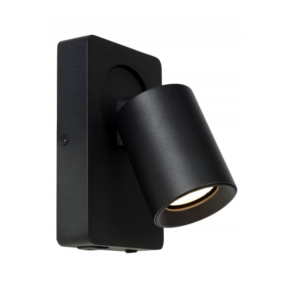 NIGEL Wall spotlight 1xGU10/5W + USB Black