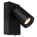 NIGEL Wall spotlight 1xGU10/5W + USB Black