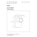 NIGEL Wall spotlight 1xGU10/5W + USB Black
