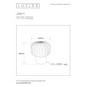 JANY Table lamp E14/40W Matt Gold/Smoke glass