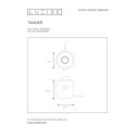 TANNER Table lamp 1x E27 60W H12.5cm Concrete/Blac