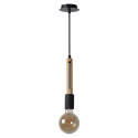 TANNER Pendant 1x E27 60W   Black/Hout