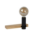 TANNER Wall lamp 1x E27 60W   Black/Wood