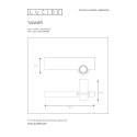 TANNER Wall lamp 1x E27 60W   Black/Wood