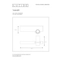 TANNER Wall lamp 1x E27 60W   Black/concrete