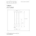 TUBULE  Pendant Led 3x7W 2700K Black