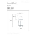 DUDLEY Outside Wall Light Down IP44 E27/60W Black