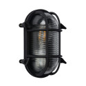 DUDLEY Outside Wall Light Oval IP65 E27/60W Black