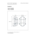 DUDLEY Outside Wall Light Oval IP65 E27/60W Black