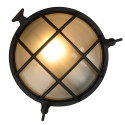 DUDLEY Outside Wall Light Round IP 65 E27/60W Blac