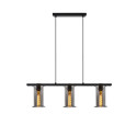 DOUNIA Pendant 3xE27/40W Matt Black/Smoke glass