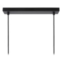 DOUNIA Pendant 3xE27/40W Matt Black/Smoke glass