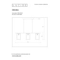 DOUNIA Pendant 3xE27/40W Matt Black/Smoke glass