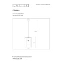 DOUNIA Pendant E27/40W Matt Black/Smoke glass