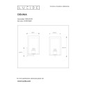 DOUNIA Wall light E27/40W Matt Black/Smoke glass