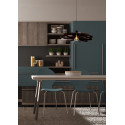 ZIDANE Pendant E27/15W Black/Dark wood