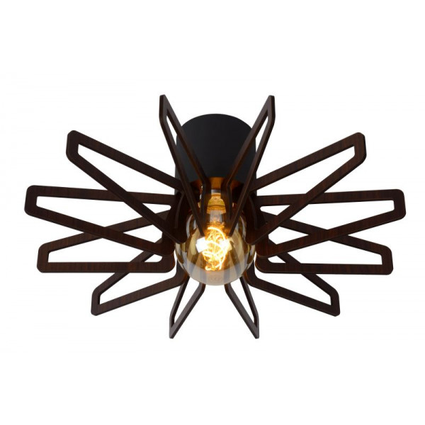ZIDANE Ceiling light E27/15W Black/Dark wood