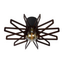 ZIDANE Ceiling light E27/15W Black/Dark wood