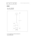 ZINO Pendant E27/60W Satin Black /  Smoke Glass