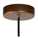 ZINO Pendant E27/60W Satin Cupper /  Amber Glass