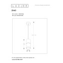 ZINO Pendant E27/60W Satin Cupper /  Amber Glass