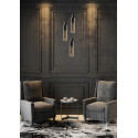 ORLANDO Pendant 3xE27/60W Black/Smoke Glass