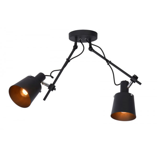 QUINNY Ceiling spot Light 2x E27/40W H 33.5cm Blac