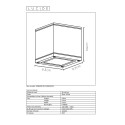 AVEN Ceiling spotlight Square Gu10/50W  White