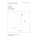 ALVARO Floorlamp E27/40W  Black/Satin brass