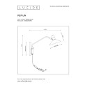 PEPIJN Wall Light 1xE14 Black/Gold