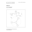 PEPIJN Ceiling Light 3xE14 Black/Gold