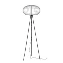 CARBONY - Stojaca lampa - LED 5W 2700K - Čierna