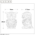 OWL - Stolná lampa - E14 H25cm - Biela
