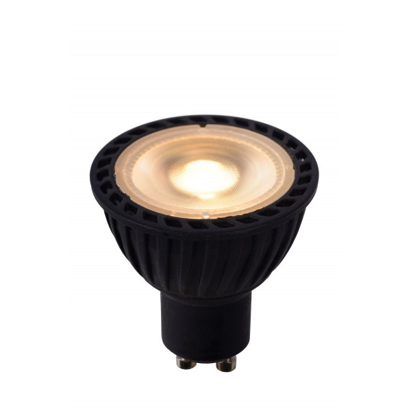LED - Žiarovka - GU10/5W DIM TO WARM - čierna