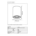 TUBE - Bodové svietidlo - GU10 D9.6 H12.5cm 