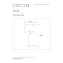 YESSIN - Stolová lampa - E27/40W H58cm - biela