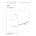 CONA - Stolová lampa - E27/40W H40cm - čierna