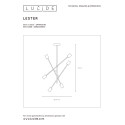LESTER - Stropné svietidlo - 59/59/85 cm E27/60W - čierna