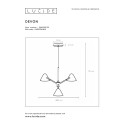 DEVON - Závesná lampa - 3x5W LED - čierna