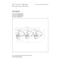CICLETA - Stropné svietidlo - 3x Gu10/35W - čierna
