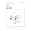 CICLETA - Stropné svietidlo - 2xGu10/35W - šedá