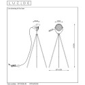 CICLETA - Stojaca lampa - E27/40W - čierna