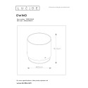 OWINO - Stolová lampa - GU10 LED Ø 20cm H17cm - čierna