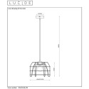 GRID - Závesné svietidlo - 1xE27 26/26/18cm - čierna/strieborná