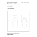 MATSLOT - Nástenné svietidlo - IP23 E27 H31cm - čierna