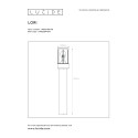 LORI - Vonkajšie svietidlo - E27 IP44 H80cm - čierna